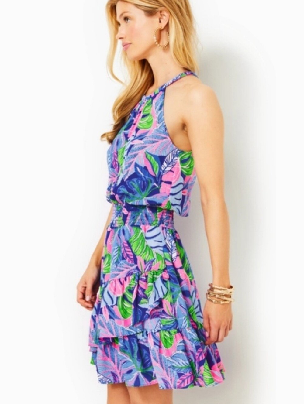 Lilly Pulitzer Pamelyn "Beleaf in Yourself" Halter Dress - Picture 12 of 13